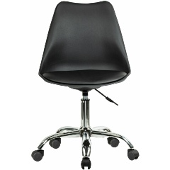 Изображение товара Кресло офисное BRABIX "Eames MG-310 CH", хром, пластик черный, экокожа черная, 532925