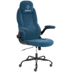 Изображение товара Геймерское кресло TetChair BAZUKA metalBL велюр синий эргономичное