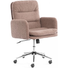 Изображение товара Офисное кресло TetChair Dover хром букле коричневое регул высоты наклон спинки