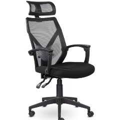 Изображение товара Кресло офисное UTFC Астон М-711 с подголовником черный пластик (черный)