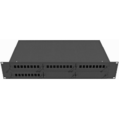 Изображение товара Кросс оптический TopLAN, стоечный 19", 32 SC/DLC адаптера, 2U, черный (КРС-Top-2U-32SC/DLC-BK)