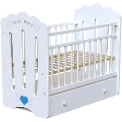 Изображение товара Кроватка ВДК Little Heart маятник ящик белый