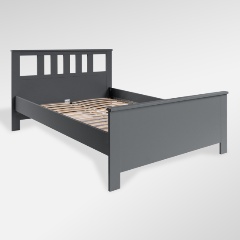 Изображение товара Кровать ГУД ЛАКК 2.08.04.060.4 САГА двойная 140х200 серая