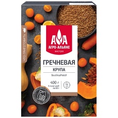 Изображение товара Крупа гречневая Экстра Агро-Альянс в пакетах для варки 400 г (5 х 80 г)