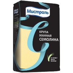 Изображение товара Манная крупа МИСТРАЛЬ Семолина из твердых сортов пшеницы 450 г