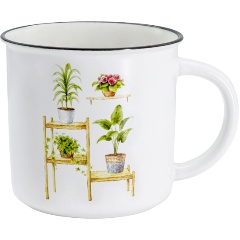 Изображение товара Кружка Home & Style Флора 0.38л фарфор универсальный дизайн