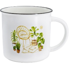 Изображение товара Кружка Home & Style Релакс 380 мл фарфор белая для горячих напитков