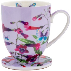 Изображение товара Кружка с подставкой Maxwell & Williams "Пенстемоны" в подарочной упаковке, 0.4л