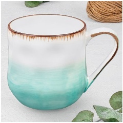 Изображение товара Кружка Еlan Gallery "Кантри" бирюзовая, 500 мл.