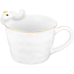 Изображение товара Кружка Еlan Gallery "Змея" 300 мл., белая с золотом, фарфор