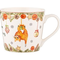 Изображение товара Кружка LEFARD "елка, кот и новый год" 400 мл.
