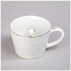 Изображение товара Кружка LEFARD с фигуркой медведя, 350 мл, белая
