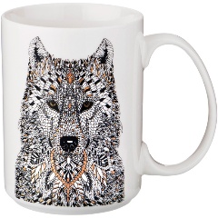 Изображение товара Кружка LEFARD волк 500 мл с мозаичным декором, стильная и прочная