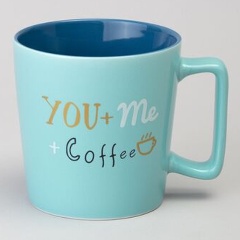 Изображение товара Кружка LEFARD you+me+coffee 365 мл из фарфора голубая