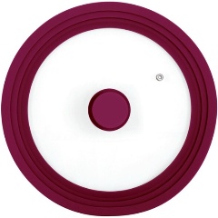 Изображение товара Крышка Appetite стеклянная ,силиконовый ободок ,универсальная 24,26,28см борд (ZH24-28SSV)