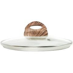 Изображение товара Крышка стеклянная PANAIRO с ручкой Soft-touch WOOD 20см