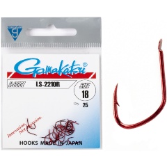 Изображение товара Крючки Gamakatsu LS-2210R HOOKS RED размер 18 25шт.