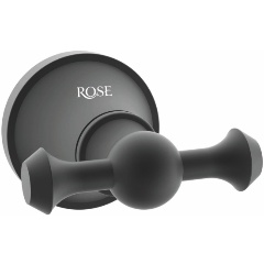 Изображение товара Крючок для ванной комнаты двойной Rose RG1921H, черный