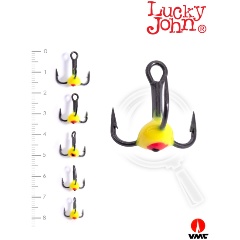Изображение товара Крючки-тройники Lucky John 02SET с каплей цвет. 5шт. набор