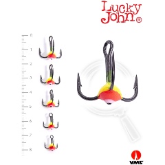 Изображение товара Крючки-тройники Lucky John 03SET с каплей цвет. 5шт. набор