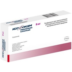 Изображение товара Ксефокам 8мг лиофилизат для раствора для инъекций №5 — противовоспалительный и обезболивающий препа