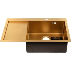 Изображение товара Кухонная мойка D7851HG-R MELANA ProfLine 3,0/220 ЗОЛОТО врезная прямоугольная правая D7851HG-R