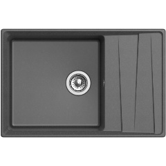 Изображение товара Кухонная мойка GRANFEST LEVEL 760L 1-чаша графит искусственный мрамор