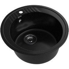 Изображение товара Кухонная мойка GRANFEST RONDO 520 1-чаша D-520мм арт.GF-R-520 черный