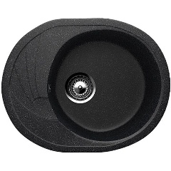 Изображение товара Кухонная мойка из искусственного камня Ulgran U-403-308 черная односекционная