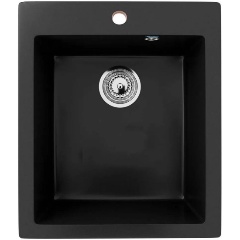 Изображение товара Кухонная мойка Ulgran U-404-344 из искусственного камня черная компактная