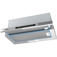 Изображение товара Встраиваемая кухонная вытяжка Korting KHP 6975 X шириной 60 см стеклянная нержавеющая сталь