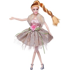 Изображение товара Кукла Junfa WJ-22277/блондинка Atinil Цветочная гармония в бледно-розовом платье в наборе с аксессуарами 28см