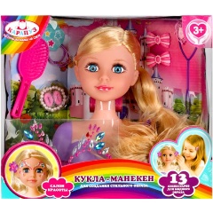 Изображение товара Кукла-манекен КАРАПУЗ B1720988-LH-RU 21 см, длинные волосы, 13 аксессуаров и стразы