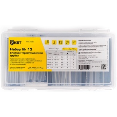 Изображение товара Набор клеевой термоусадочной трубки КВТ 36 шт в органайзере 85194