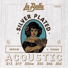 Изображение товара Струны для акустической гитары La Bella 700M 13-56, 6 шт