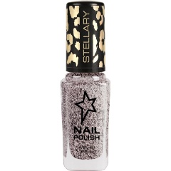 Изображение товара Лак для ногтей STELLARY стойкое глянцевое покрытие для легкого нанесения, тон 106 серебристый с блестками, 8 мл