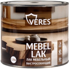 Изображение товара Лак мебельный Veres, быстросохнущий, акриловый, матовый, 1,9 л