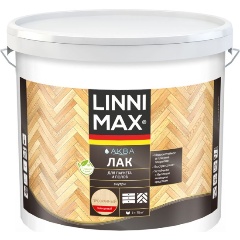 Изображение товара Паркетный лак Linnimax Аква, акриловый, глянцевый, 9 л