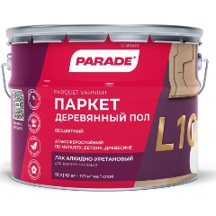 Изображение товара Лак паркетный на алкидно-уретановой основе Parade L10 (10 л) полуматовый