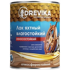 Изображение товара Лак яхтный Drevika, алкидный, матовый, 1,8 кг