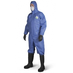 Изображение товара Комбинезон одноразовый защитный с капюшоном LAKELAND SafeGard76 синий р-р XXL (ESB428)