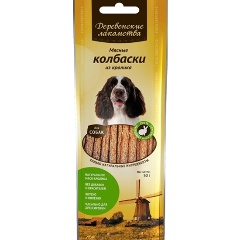 Изображение товара Лакомство ДЕРЕВЕНСКИЕ ЛАКОМСТВА мясные колбаски из кролика для собак 45 г