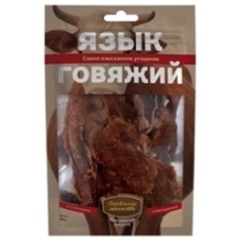 Изображение товара Лакомство ДЕРЕВЕНСКИЕ ЛАКОМСТВА Язык говяжий для собак 50 г