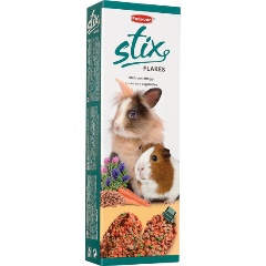 Изображение товара Лакомство для кроликов и морских свинок Padovan Stix flakes coniglietti палочки овощные, 100 г