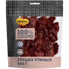 Изображение товара Лакомство Мнямс для собак Грудки утиные 500г натуральное для всех возрастов