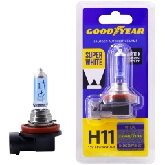 Изображение товара Автолампа галогенная Goodyear GY010117 Н11 12V 55W PGJ19-2 Super White (блистер)