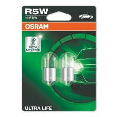 Изображение товара Лампа автомобильная OSRAM Ultra Life R5W BA15s 12V комплект 2 шт
