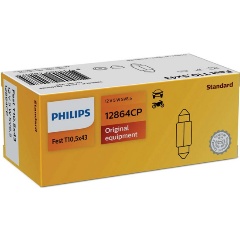 Изображение товара Лампа автомобильная PHILIPS C5W SV8.5 43мм 12V, 1шт, 12864CP