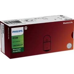 Изображение товара Лампа автомобильная PHILIPS MasterLife R5W BA15s 24V, 1шт, 13821MLCP