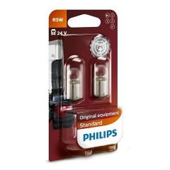 Изображение товара Автомобильные лампы PHILIPS R5W BA15s 24V 2 шт комплект